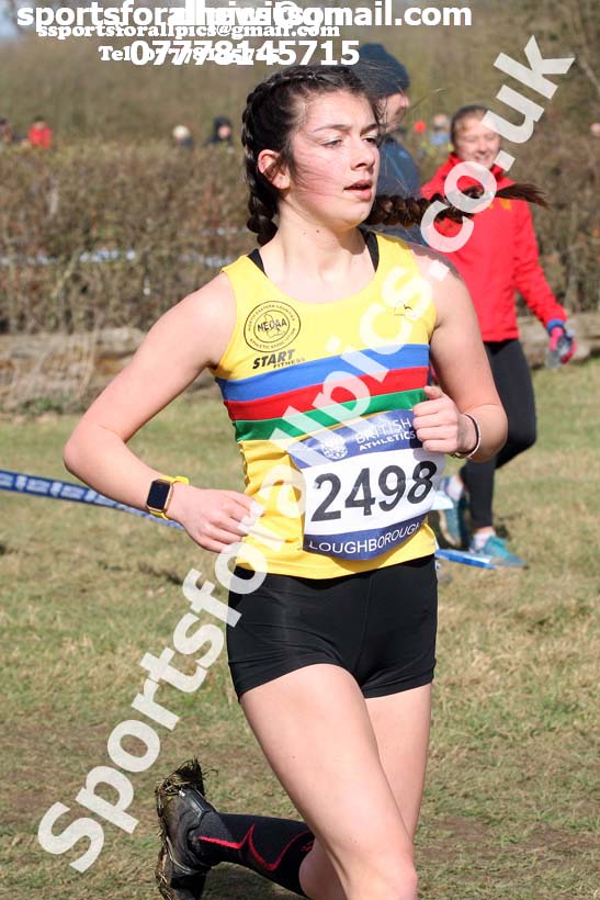 Womens under-20s 2019 British Athletics Inter Counties Cross Country, Prestwood Hall, Loughborough. Photo:  David T. Hewitson/Sports for All Pics